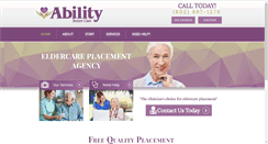 Desktop Screenshot of abilityseniorcare.com