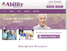 Tablet Screenshot of abilityseniorcare.com